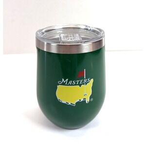 Masters Logo Augusta National Golf Corkcicle 12oz Stemless Wine w/ Top Green VGC